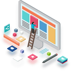 Illustration introducing the website creation guide