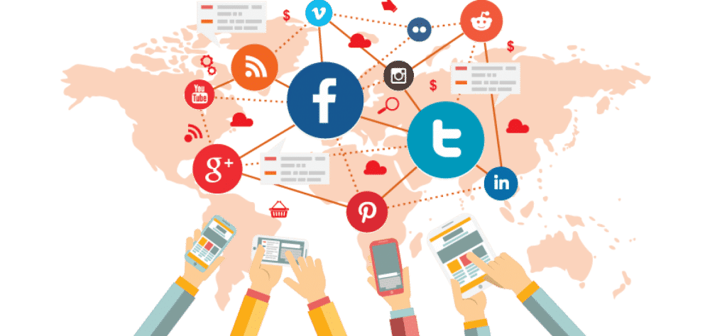 Illustration for social media and marketing